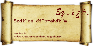 Szűcs Ábrahám névjegykártya
