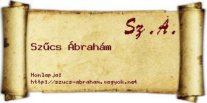 Szűcs Ábrahám névjegykártya