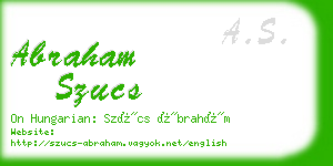 abraham szucs business card